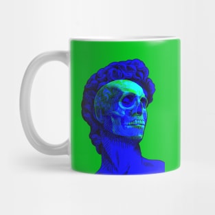 David Skull Interactive Yellow&Blue Filter T-Shirt By Red&Blue Mug